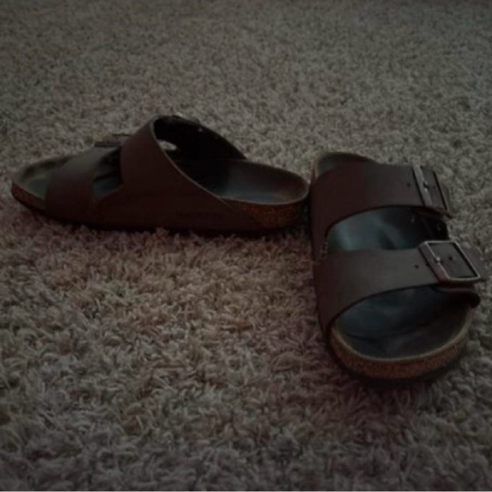 Brown Double Strap Sandals